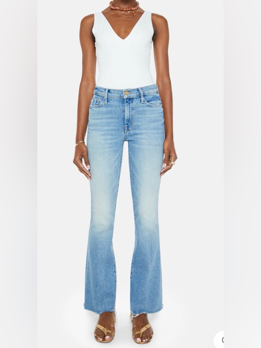 MOTHER The Weekender Fray Jeans in Glow Up